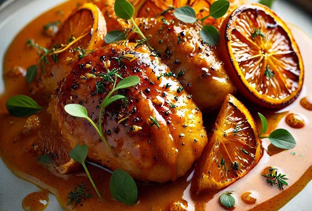 Pollo alla Curcuma con Salsa all’Arancia