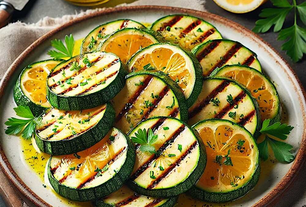 Zucchine grigliate marinate al limone